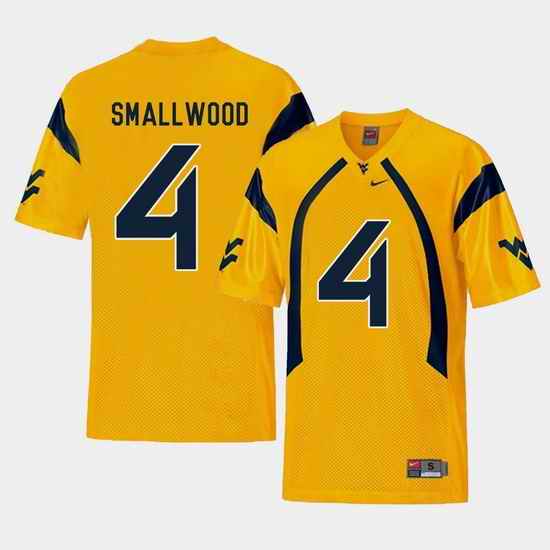 Men West Virginia Mountaineers Wendell Smallwood Gold College Football Alternate Jersey